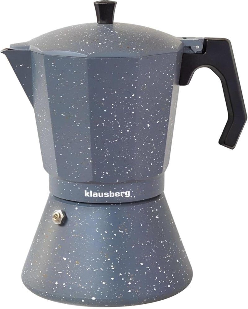 ماكينة صنع القهوة - استمتع بمتعة تحضير الإسبريسو في المنزل مع هذه الماكينة، التي تتميز بمقبض مقاوم للحرارة وسهولة التنظيف لراحتك. (سكاي)